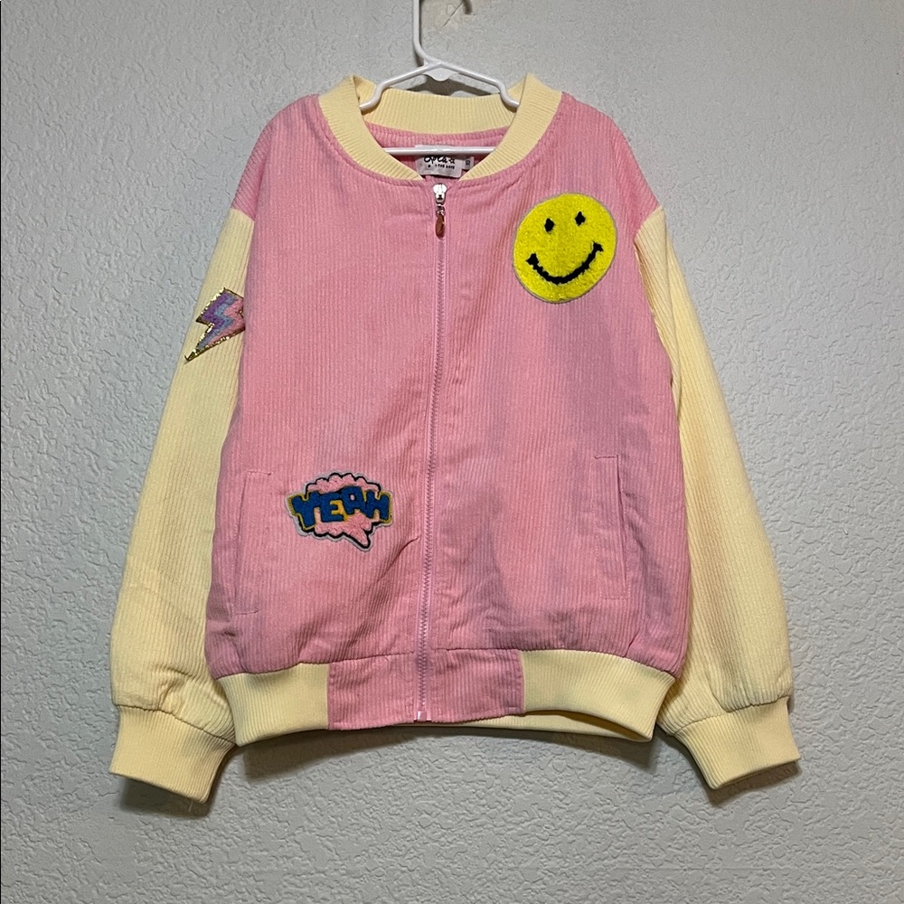 Lola and Boys Corduroy Angel Bear Zip Jacket